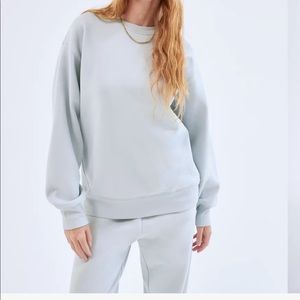 TNA Cozy Fleece Boyfriend Crew Sweatshirt Aritzia